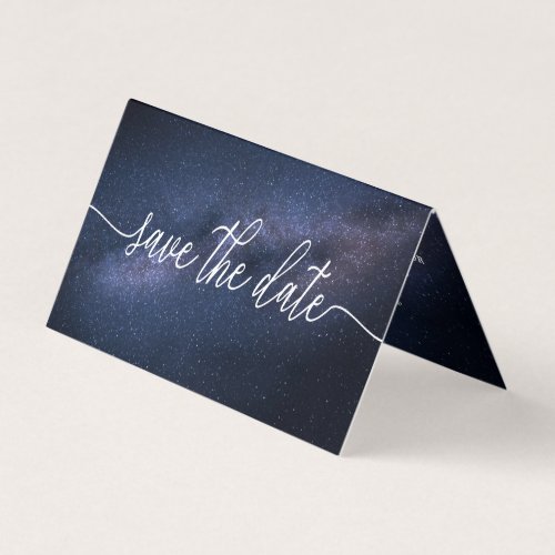 Magical Galaxy Photo Save The Date Card