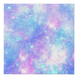 Magical Galaxy: Pink Blue Star Print