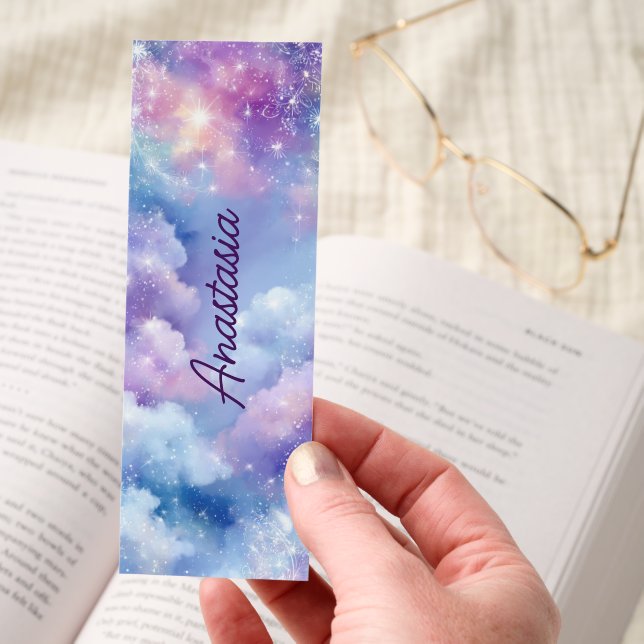 Magical Galaxy Sky Personalized Gift Bookmarks (Hand)