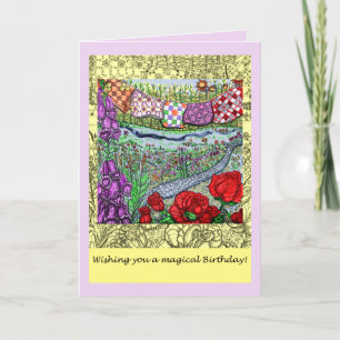 Magical Garden Birthday Wish Card
