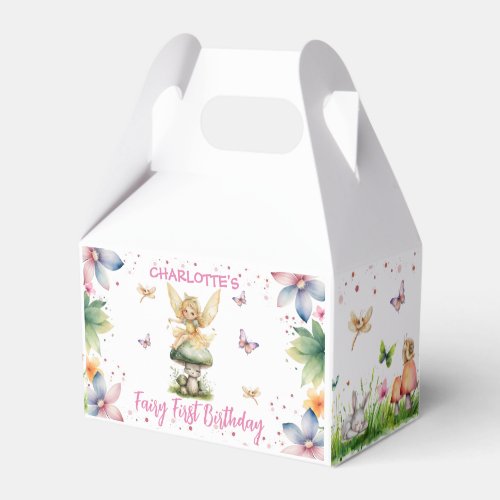 Magical Garden Fairy 1st Birthday  Favor Boxes