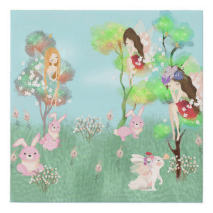 Magical Garden Faux Canvas Print