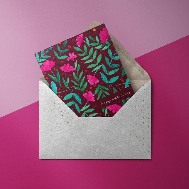 Magical garden magenta Mother's day card (Creator Uploaded)