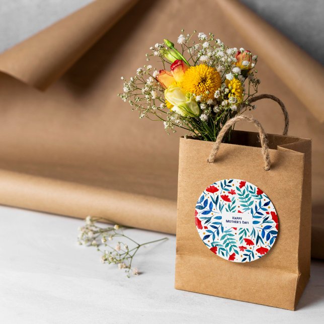 Magical Garden Mother's Day Classic Round Sticker (Creator Uploaded)