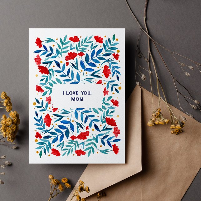 Magical Garden Mother's Day I love you Mom Holiday Card (Creator Uploaded)