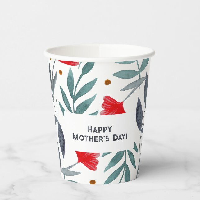 Magical Garden Mother's Day Paper Cups (Left)