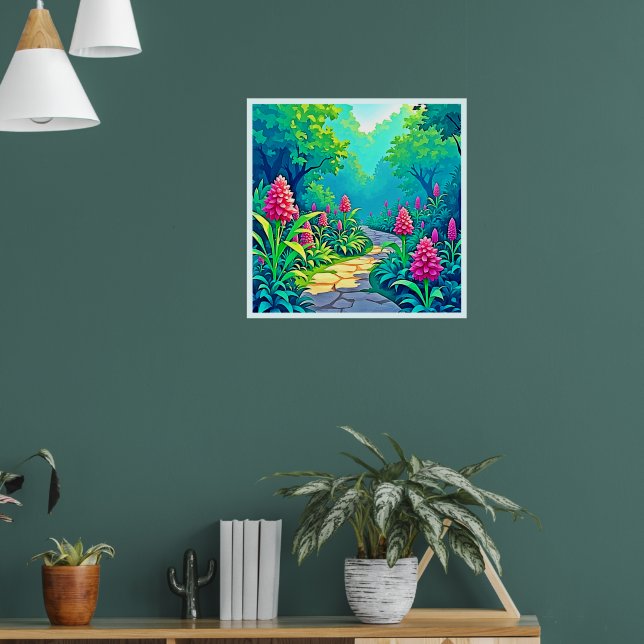 Magical Garden Path Design Poster (Living Room 1)