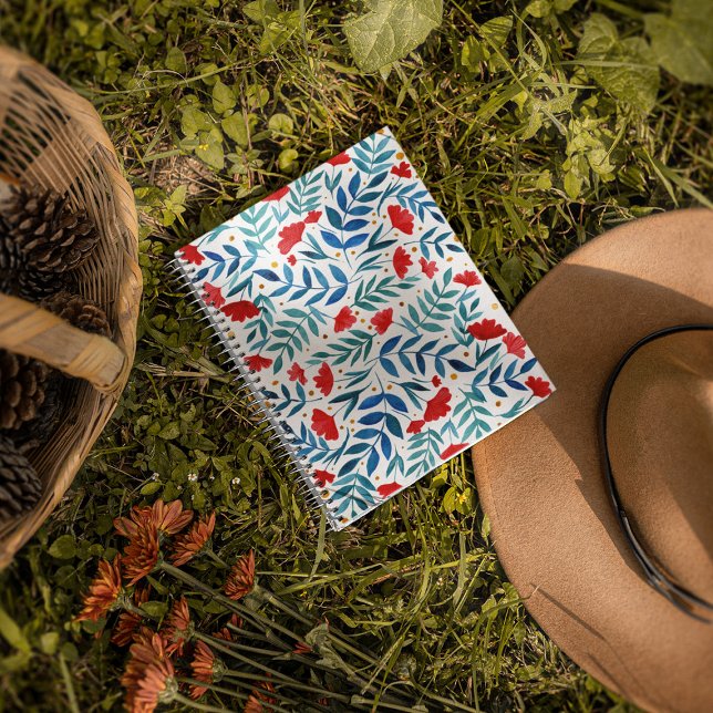 Magical garden - red and turquoise notebook (Creator Uploaded)