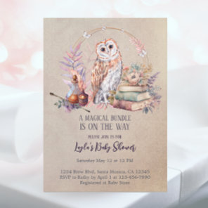 Magical Girl Wizard Baby Shower Invitation