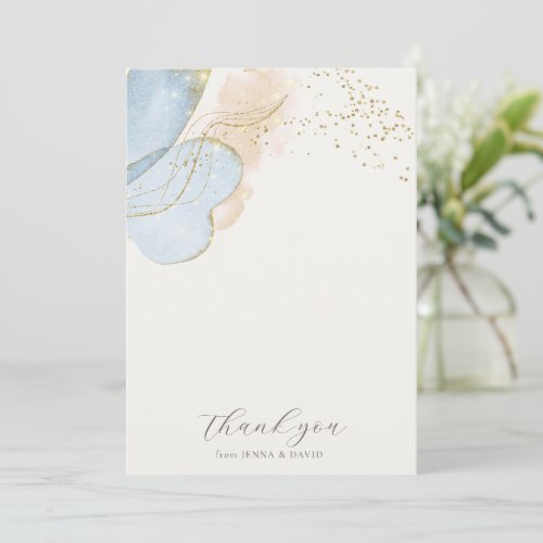 Magical Glitter Baby Shower Thank You Card