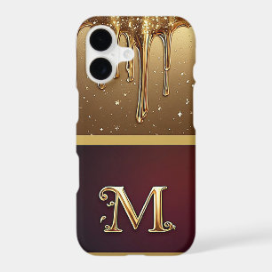 💎 Magical Glitter M Monogram Dripping Luxe iPhone 17 Case