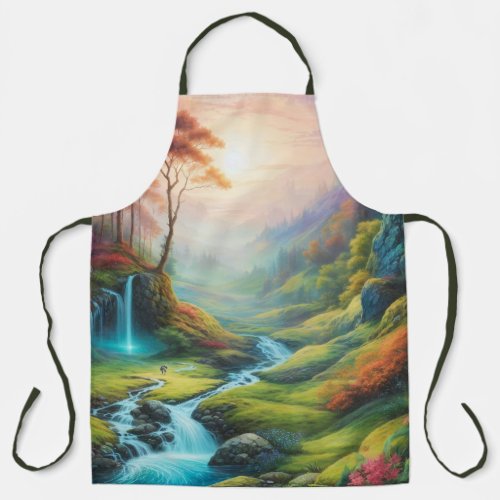 Magical Glowing Forest Nature Landscape  Apron