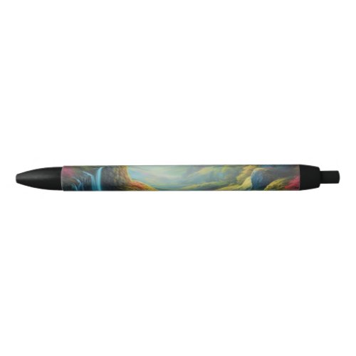 Magical Glowing Forest Nature Landscape  Black Ink Pen