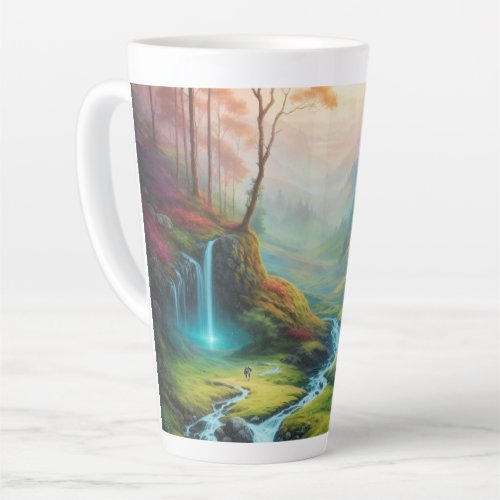 Magical Glowing Forest Nature Landscape  Latte Mug