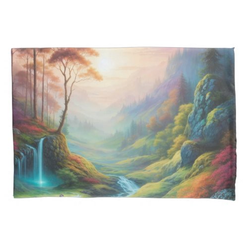 Magical Glowing Forest Nature Landscape  Pillow Case