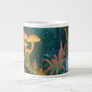 Magical Glowing Mushroom Forest Jumbo Mug