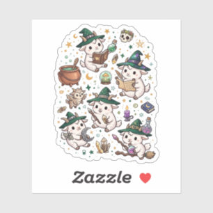 Magical Goat Friends Cute Fantasy Kawaii Art Sticker