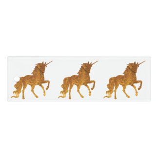 Magical Golden Prancing unicorn in textured finish Ruler