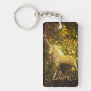 Magical Golden Unicorn Keychain