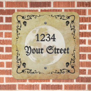 Magical Goth Address Metal Sign