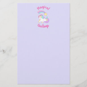 Magical Greetings Unicorn & Shooting Star Stationery