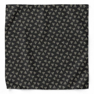 Magical Grey Yellow Triangle Circle Wand Symbol Bandana
