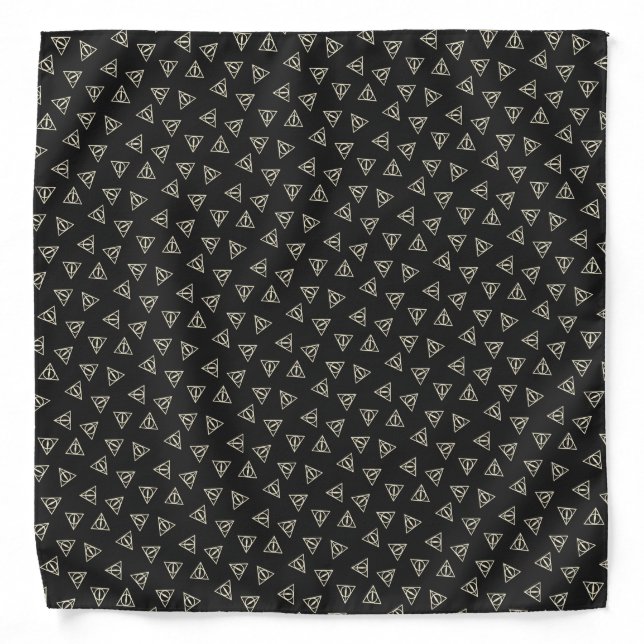 Magical Grey Yellow Triangle Circle Wand Symbol Bandana (Front)