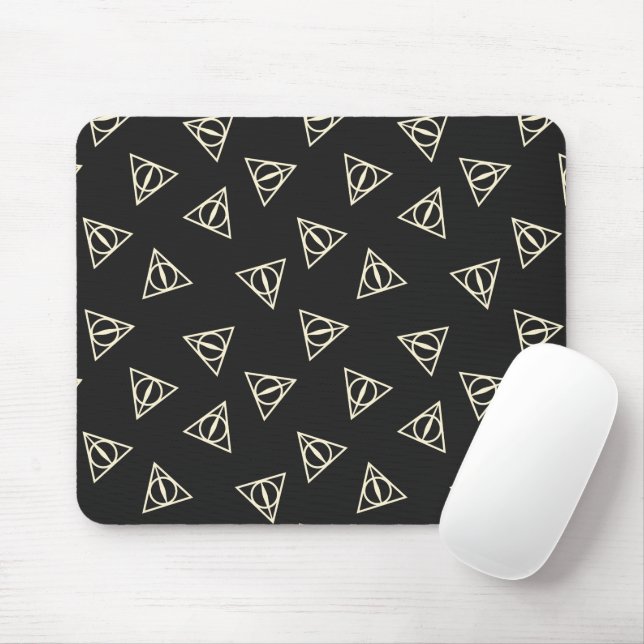Magical Grey Yellow Triangle Circle Wand Symbol Mouse Pad (With Mouse)