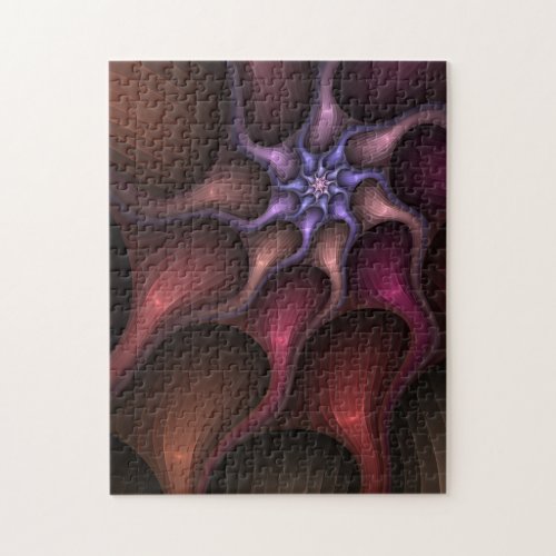 Magical Growth Modern Abstract Colorful Fractal Jigsaw Puzzle