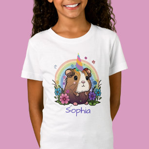 Magical Guinea Pig Unicorn, Personalized Name T-Shirt