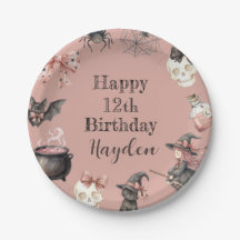 Magical Halloween Birthday Paper Plate