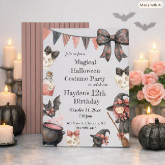 Magical Halloween Costume Party Invitation