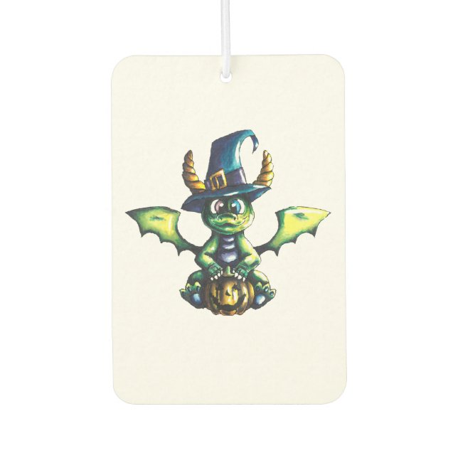 Magical Halloween Dragon Design Air Freshener (Front)
