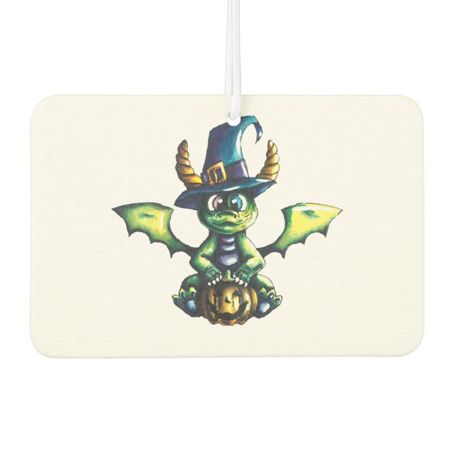 Magical Halloween Dragon Design Air Freshener (Front)