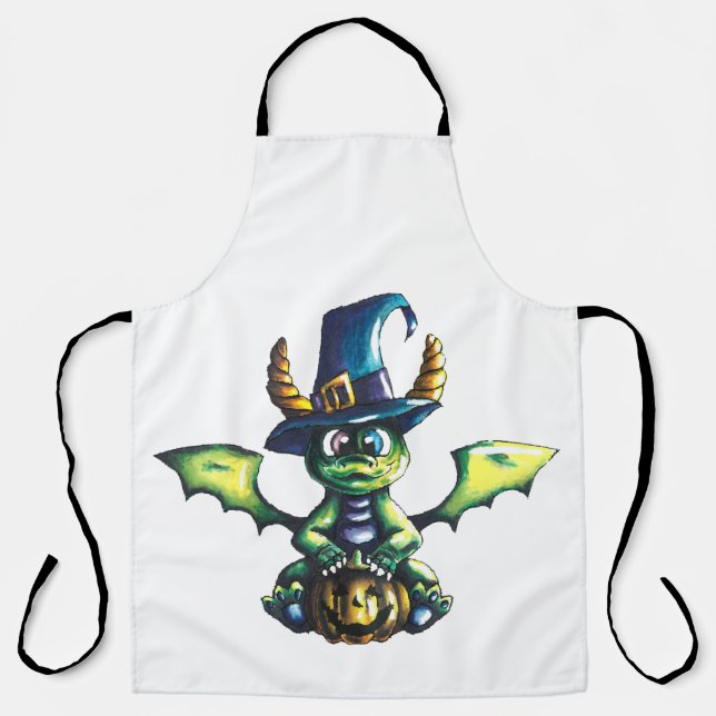 Magical Halloween Dragon Design Apron (Front)