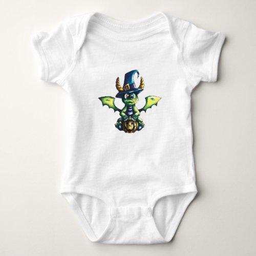 Magical Halloween Dragon Design Baby Bodysuit