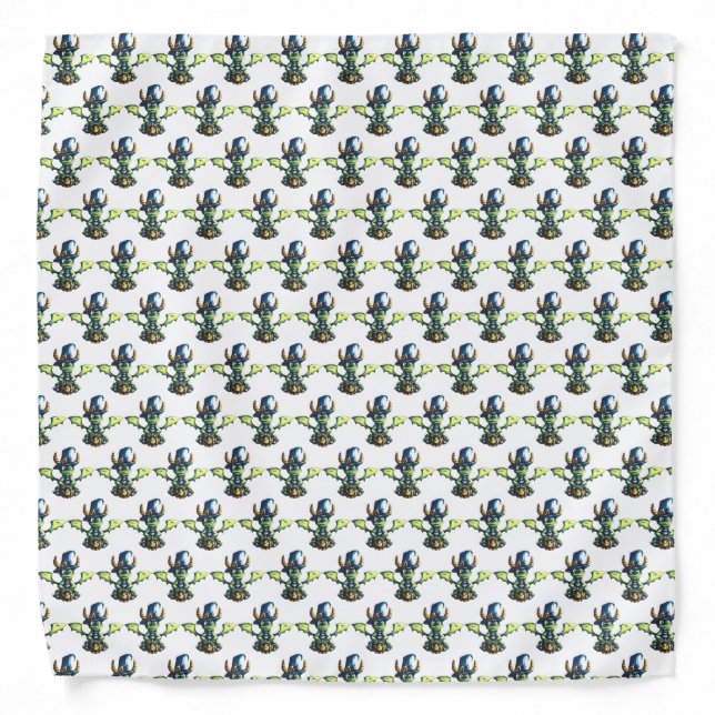 Magical Halloween Dragon Design Bandana (Front)