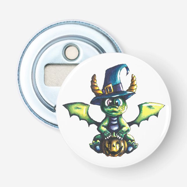 Magical Halloween Dragon Design Bottle Opener (Front)