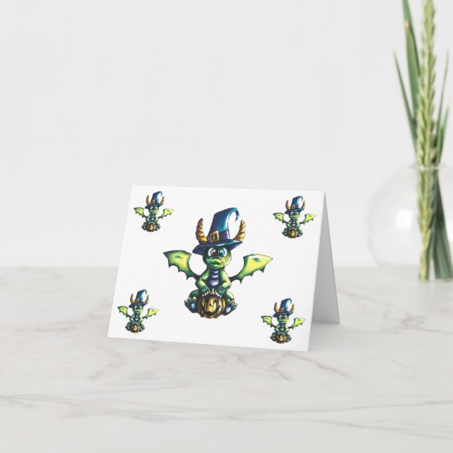 Magical Halloween Dragon Design Invitation (Front)
