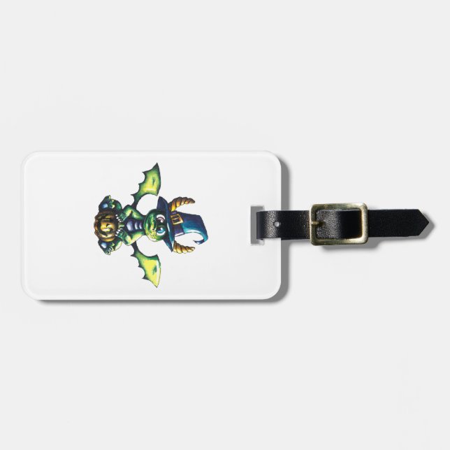 Magical Halloween Dragon Design Luggage Tag (Front Horizontal)