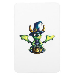 Magical Halloween Dragon Design Magnet
