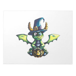 Magical Halloween Dragon Design Notepad