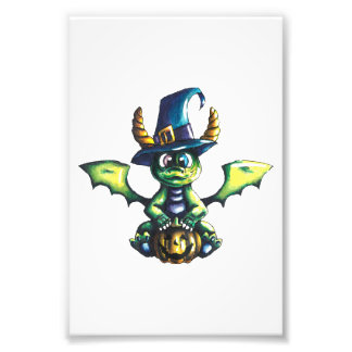 Magical Halloween Dragon Design Photo Print