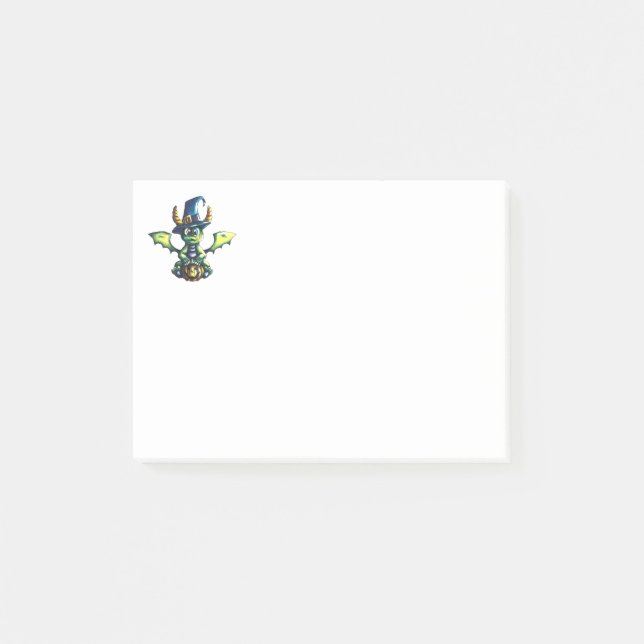 Magical Halloween Dragon Design Post-it Notes (Front)