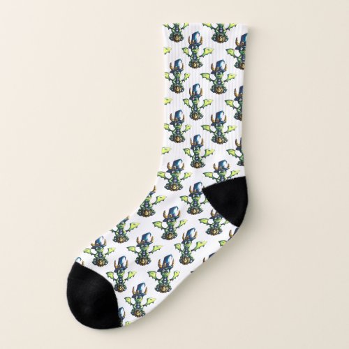 Magical Halloween Dragon Design Socks