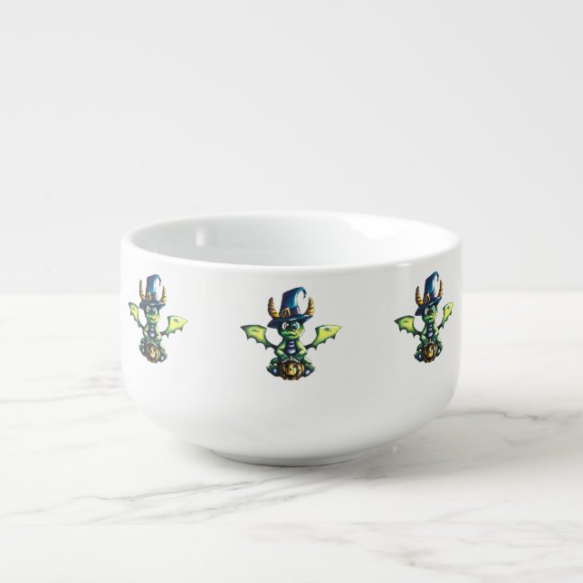 Magical Halloween Dragon Design Soup Mug (Front)