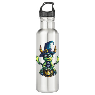 Magical Halloween Dragon Design Stainless Steel Water Bottle
