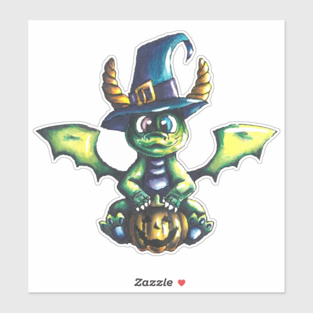 Magical Halloween Dragon Design Sticker (Sheet)