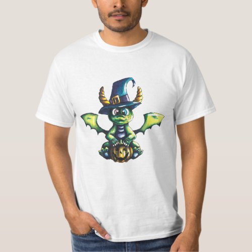 Magical Halloween Dragon Design T_Shirt