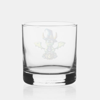 Magical Halloween Dragon Design Whiskey Glass